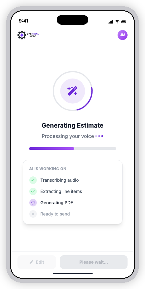 Instant Generation - AI processing
